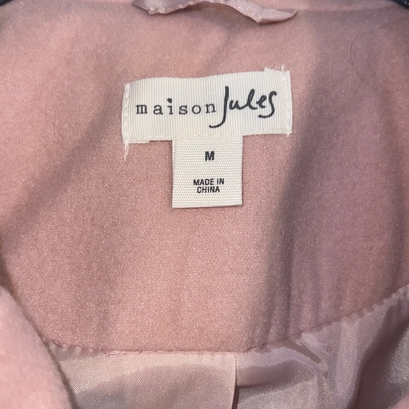 Maison Jules Blush Pink Double-Breasted Lined Peacoat NWOT - Picture 7 of 11